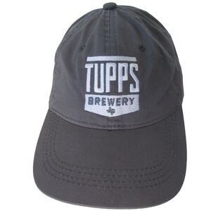 Tupps Brewery Baseball Cap Hat Gray White Embroidered McKinney Texas Craft Beer